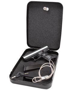 Hi-Point CF380HSP CF Home Security Package 380 ACP 8+1, 3.50" Black Steel Barrel, Black Powder Coated/Chrome Serrated Steel Slide, Black Polymer Frame &amp; Grip, Keyed Lock Box