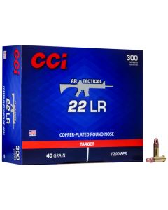 CCI 956 AR Tactical22LR 40gr Copper Plated Round Nose 300 Per Box/10 Case