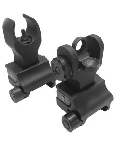 Samson FFSFRSPKG Sight SetBlack Anodized Folding HK Front, A2 Rear for AR-15