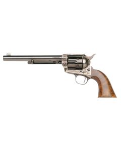 Taylors &amp; Company 550907 1873 Cattleman SAO 45 Colt (LC) Caliber with 7.50" Blued Finish Barrel, 6rd Capacity Blued Finish Cylinder, Color Case Hardened Finish Steel Frame &amp; Walnut Grip
