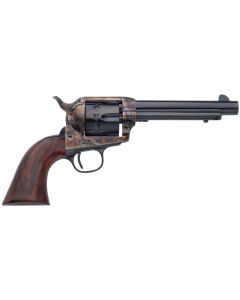 Taylors &amp; Company 550805 1873 Cattleman 22 LR Caliber with 4.75" Blued Finish Barrel, 12rd Capacity Blued Finish Cylinder, Color Case Hardened Finish Steel Frame &amp; Walnut Grip