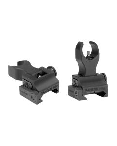 Samson 020003301 Quick Flip Front Sight Gas Block Extended Height (A2)Black Hardcoat Anodized Flip Up for AR-15