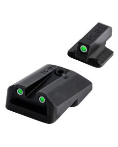 TruGlo TG231G1A TritiumGreen Tritium Front &amp; Rear/Black Nitride Fortress Frame, Compatible w/Glock 42/43/43X/48 Except MOS, Front Post/Rear Dovetail Mount