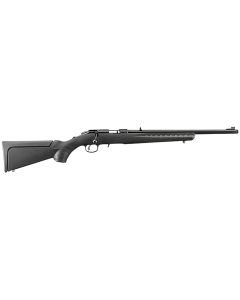 Ruger 8306 American Rimfire Compact Compact 22 LR 10+1 18" Satin Blued Threaded Barrel, Satin Blued Drilled &amp; Tapped Steel Receiver, Black Synthetic Adjustable Stock, Right Hand