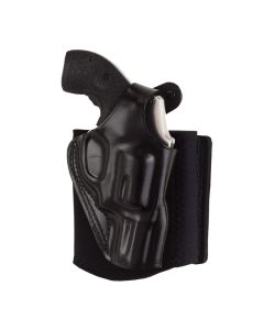Galco AG600B Ankle GloveSize Fits Ankles up to 13" Black Leather Hook &amp; Loop Compatible w/Sig P365/P365 SAS/Glock 42 Right Hand
