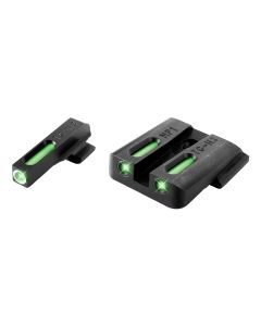 TruGlo TG13MP1A TFXBlack | Green Tritium &amp; Fiber Optic White Outline Front Sight Green Tritium &amp; Fiber Optic Rear Sight