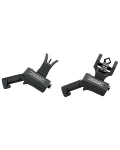 Troy Ind SSIG45SMDBT00 45 Degree Offset BattleSight Set M4 Front&amp; Diopter RearBlack Hardcoat Anodized