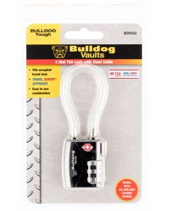 Bulldog BD8022 TSA Cable Open With Combination Metal