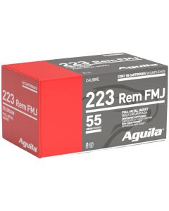 Aguila 1E223110 Target &amp; Range Rifle 223Rem 55gr Full Metal Jacket 50 Per Box/20 Case