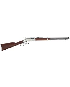 Henry H004SEM Silver EagleFull Size 22 WMR 12+1 20.50" Blued Octagon Barrel, Nickel-Plated Steel Receiver, American Walnut Stock Right Hand