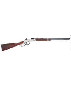 Henry H004SV Golden Boy Silver 17 HMR Caliber with 11+1 Capacity, 20" Blued Barrel, Nickel-Plated Metal Finish &amp; American Walnut Stock Right Hand (Full Size)