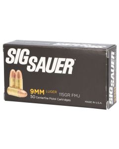 Sig Sauer E9MMB150 Elite Ball9mmLuger 115gr Full Metal Jacket 50 Per Box/20 Case