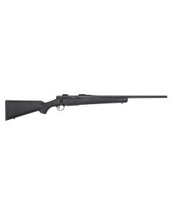 Mossberg 27838 PatriotFull Size 243 Win 5+1 22" Matte Blued Fluted Barrel, Drilled &amp; Tapped Matte Blued Stainless Steel Receiver, Black Fixed Synthetic Stock, Right Hand