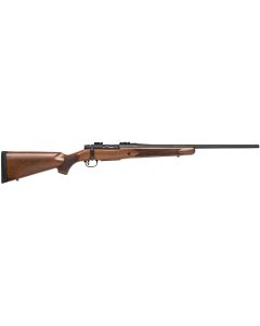 Mossberg 27841 PatriotFull Size 22-250 Rem 5+1 22" Matte Blued Fluted Barrel, Drilled &amp; Tapped Matte Blued Stainless Steel Receiver, Walnut Fixed Stock, Right Hand