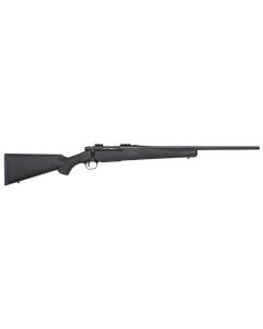 Mossberg 27843 PatriotFull Size 22-250 Rem 5+1 22" Matte Blued Fluted Barrel, Drilled &amp; Tapped Matte Blued Stainless Steel Receiver, Black Fixed Synthetic Stock, Right Hand