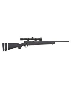 Mossberg 27853 Patriot Super Bantam 7mm-08 Rem Caliber with 5+1 Capacity, 20" Fluted Barrel, Matte Blued Metal Finish &amp; Black Synthetic Stock Right Hand (Youth) Includes 3-9x40mm Scope