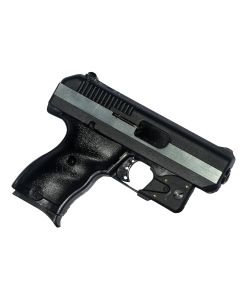 Hi-Point CF380LLTGM CF380 ACP Caliber with 3.50" Barrel, 8+1 Capacity, Black Finish Frame, Serrated Black Steel Chrome Line Slide &amp; Polymer Grip, LaserLyte Laser