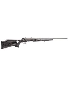 Savage Arms 96972 B.MAG Target Full Size 17 WSM 8+1 22" Matte Stainless Heavy Barrel, Matte Drilled &amp; Tapped Stainless Steel Receiver, Matte Gray Thumbhole Laminate Stock, Right Hand