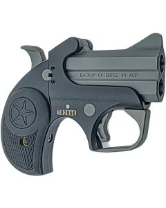 Bond Arms BABU Backup Original 45 ACP 2rd Shot 2.50" Bead Blasted/Anti-Glare Textured Steel Frame Black Rubber Grips