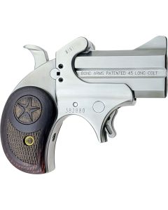 Bond Arms BAM Mini Original 45 Colt (LC) 2rd 2.50"Stainless Steel Double Barrel &amp; Frame, Auto Extractor &amp; Rebounding Hammer, Blade Front/Fixed Rear Sights, Rosewood Grips, Manual Safety