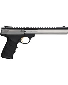Browning 051508490 Buck Mark Contour 22 LR 10+1 7.25" Contoured Barrel, Matte Stainless Serrated Steel Optic Ready Slide, Matte Black Aluminum Frame, Finger Grooved Black Ultragrip RX Grip