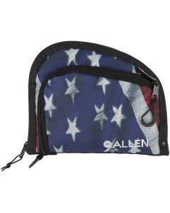 Allen 7719 Victory Auto Fit Handgun Case USA Flag Endura w/Black Trim, 1-Pocket, Knit Lining, Foam Padding &amp; Lockable Zippers 9" x 7" Interior Dimensions
