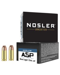 Nosler 51286 Assured Stopping Power Handgun 9mmLuger 124gr Jacketed Hollow Point 20 Per Box/20 Case