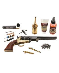 Traditions FRS18511 1851 Navy Break Open 44 Cal #11 Percussion 7.50" 6 Shot Brass Frame Blued Barrel &amp; Cylinder Walnut Grip (Redi-Pak)