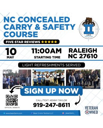 Bear-2-Arm Tactical LLC May 10, 2025 Concealed Carry Course