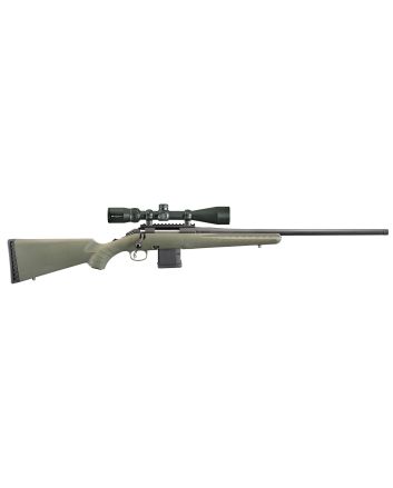Ruger 26953 American Predator Full Size 6.5 Creedmoor 3+1 22" Matte Black Threaded Barrel, Matte Black Picatinny Rail Steel Receiver, Moss Green Fixed Synthetic Stock, Vortex Crossfire II 4-12x44mm