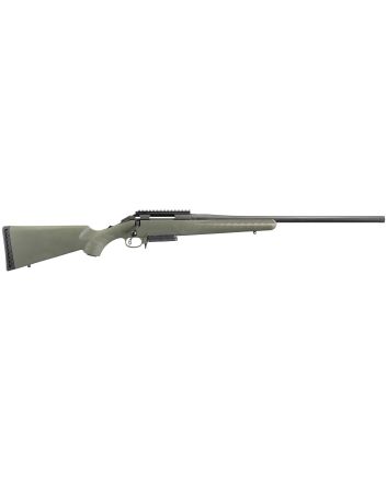 Ruger 26973 American Predator Full Size 6.5 Creedmoor 3+1 22" Matte Black Threaded Barrel, Matte Black Picatinny Rail Steel Receiver, Moss Green Fixed Synthetic Stock