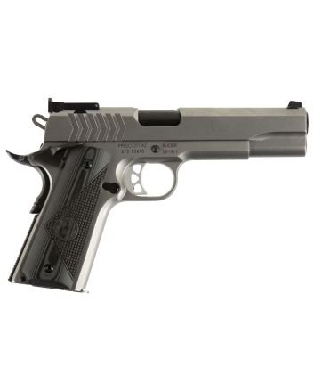 Ruger 6759 SR1911 Target 9mm Luger 9+1 5" Black Steel Barrel, Low-Glare Stainless Steel Serrated Slide, Low-Glare Stainless Steel Frame w/Beavertail, Deluxe Checkered G10 Grip, Right Hand