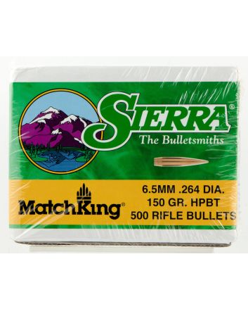 Sierra 1755C MatchKing6.5Creedmoor 150gr Hollow Point Boat Tail 500/Box