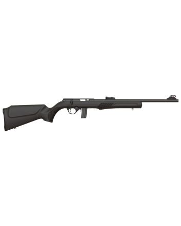Rossi RB22L1811 RB22Full Size 22 LR 10+1, 18" Matte Black Button Rifled Free Floating Steel Barrel, Matte Black Stainless Steel Receiver, Black Monte Carlo Stock, Right Hand