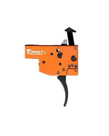 Timney Triggers 430 Replacement TriggerTwo-Stage Curved Trigger with 8 oz/1 lb Draw Weight &amp; Black/Orange Finish for Tikka T3