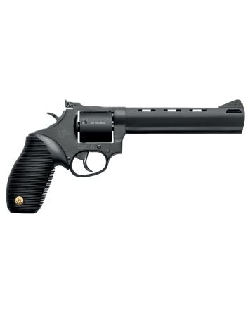 Taurus 2-692061 6929mm Luger, 38 Special +P or 357 Mag Caliber with 6.50" Vent Rib Barrel, 7rd Capacity Cylinder, Overall Matte Black Finish Steel &amp; Black Ribber Grip Includes 2 Cylinders