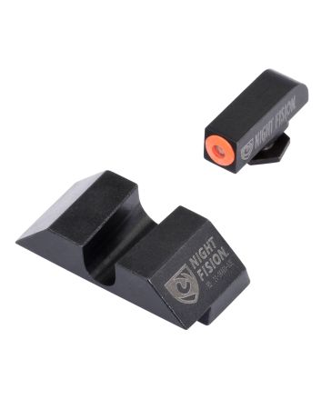 Night Fision GLK001014OGZ Tritium Night Sights For GlockGreen Tritium Orange Outline Front Sight- Black/Blank Rear Sight Glock 17/17L/19/22