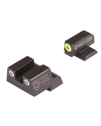 Night Fision CNK026003YGW Tritium Night Sights for CanikGreen Tritium Yellow Outline Front Sight-Green Tritium White Ring Rear Sight TP9SFx/TP9SFL