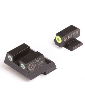 Night Fision CNK027003YGW Tritium Night Sights for CanikGreen Tritium Yellow Outline Front Sight-Green Tritium White Ring Rear Sight TP9SF/TP9SF Elite