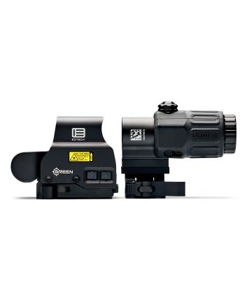 Eotech HHSGRN HHS Green EXPS &amp; G33 Magnifier Matte Black 1x/3x 1.20" x 0.85" 1 MOA Green Dot/68 MOA Ring