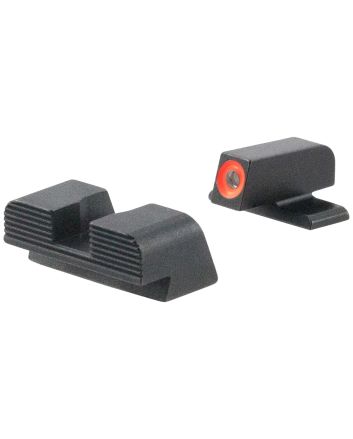 AmeriGlo SG434 Protector Sight Set for Sig SauerGreen Tritium Orange Outline Front Sight-Black Serrated Rear Sight