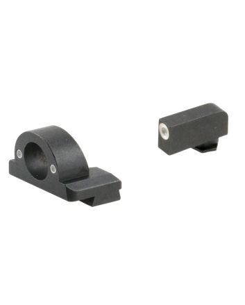 AmeriGlo GL5125 Ghost Ring Sight Set for GlockGreen Tritium White Outline Front Sight-Green Tritium Rear Sight