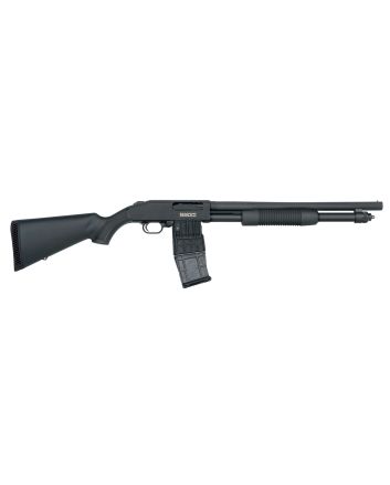 Mossberg 50205 590M Mag-Fed 12 Gauge 2.75" 10+1 18.50" Cylinder Bore Barrel Matte Blued Rec Black Synthetic Stock Right Hand
