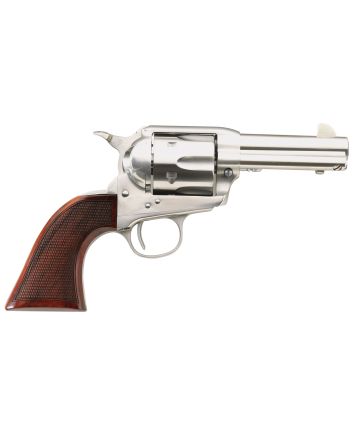 Taylors &amp; Company 550818 Runnin Iron45 Colt (LC) Caliber with 3.50"Barrel, 6rd Capacity Cylinder, Overall Stainless Steel Finish &amp; Checkered Walnut Grip