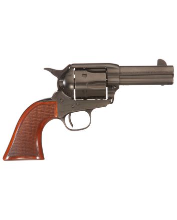 Taylors &amp; Company 550884DE Runnin Iron Black Rock 45 Colt (LC) Caliber with 3.50" Barrel, 6rd Capacity Cylinder, Overall Black Nitride Finish Steel, Checkered Walnut Grip &amp; Overall Taylor Polish