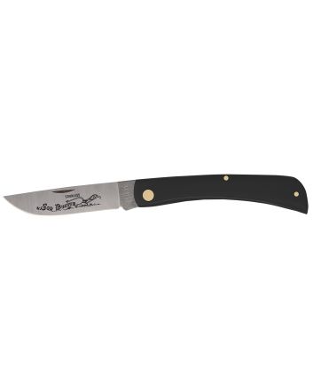 Case 00092 Sod Buster3.70" Folding Skinner Plain Etched As-Ground Tru-Sharp SS Blade/Smooth Black Synthetic Handle