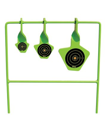 SME SMEST22 Spinning TargetRimfire Pistol/Rifle Steel Black/Green Bullseye Illustration Impact Enhancement Motion