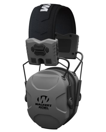 Walker's GWPXSEMBT XCEL 500BT Digital Electronic Muff 26 dB Over the Head Gray/Black Polymer