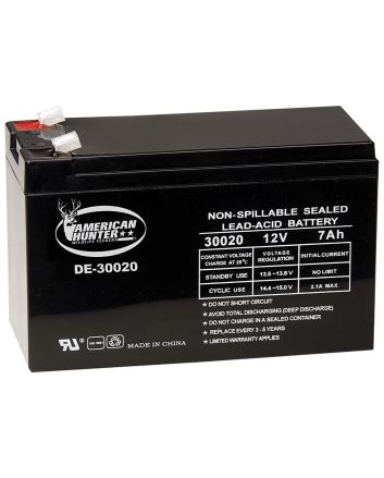 American Hunter DE30020 HR Rechargeable BatteryBlack 12 Volt 7 AMP