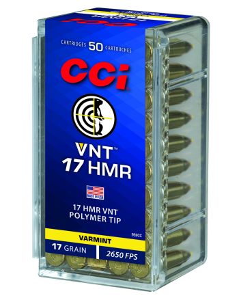 CCI 959CC VNT Rimfire 17HMR 17gr Varmint Tipped 50 Per Box/40 Case
